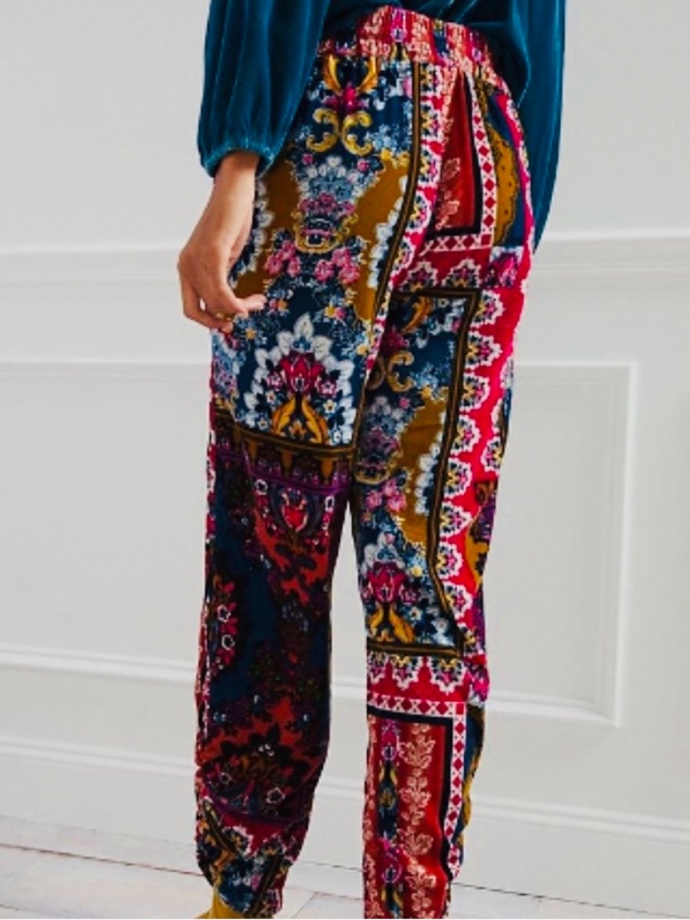 New Anthropologie Zadie Velvet Sleep Lounge Pants - Picture 2 of 12